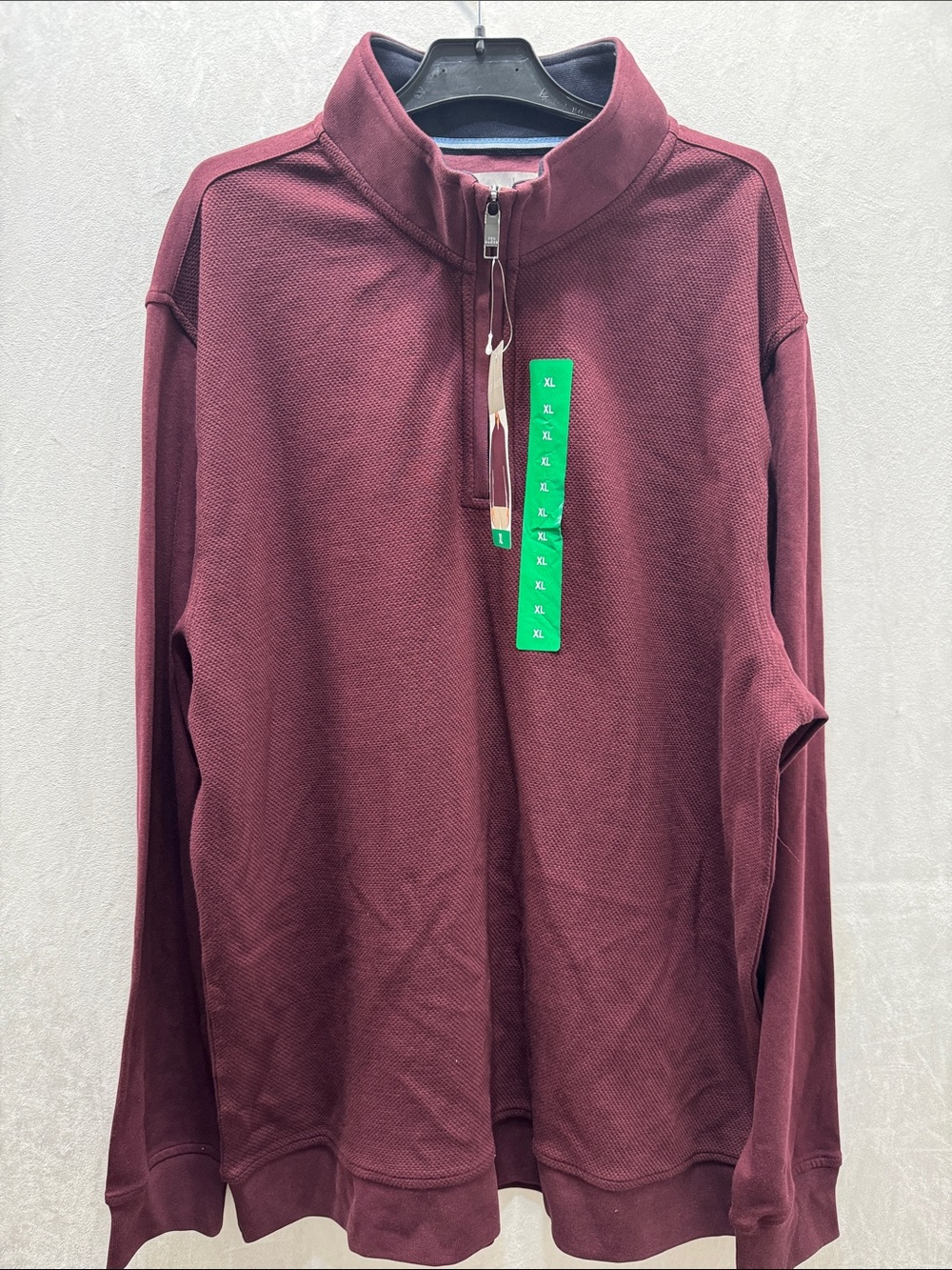 Ted Baker Men's Quarter-Zip Sweater Pullover - Burgundy Size XL NWT